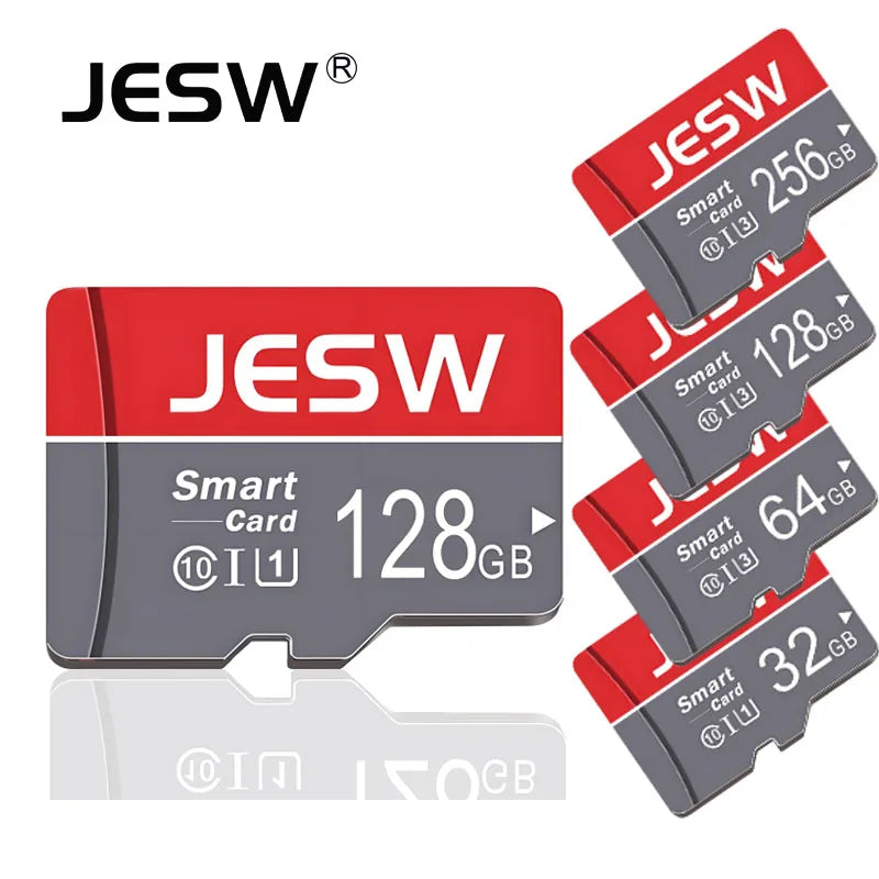 JESW Micro 256G Ultra Memory SD Card TF Flash Card A1 V10 C10 U1 32GB 64G 16G 8G 4G Micro for Camera UAV Phone Switch Table Econic Blanks